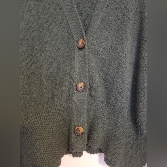 Free People Found My Friend Cardi Size M Green - Picture 4 of 10